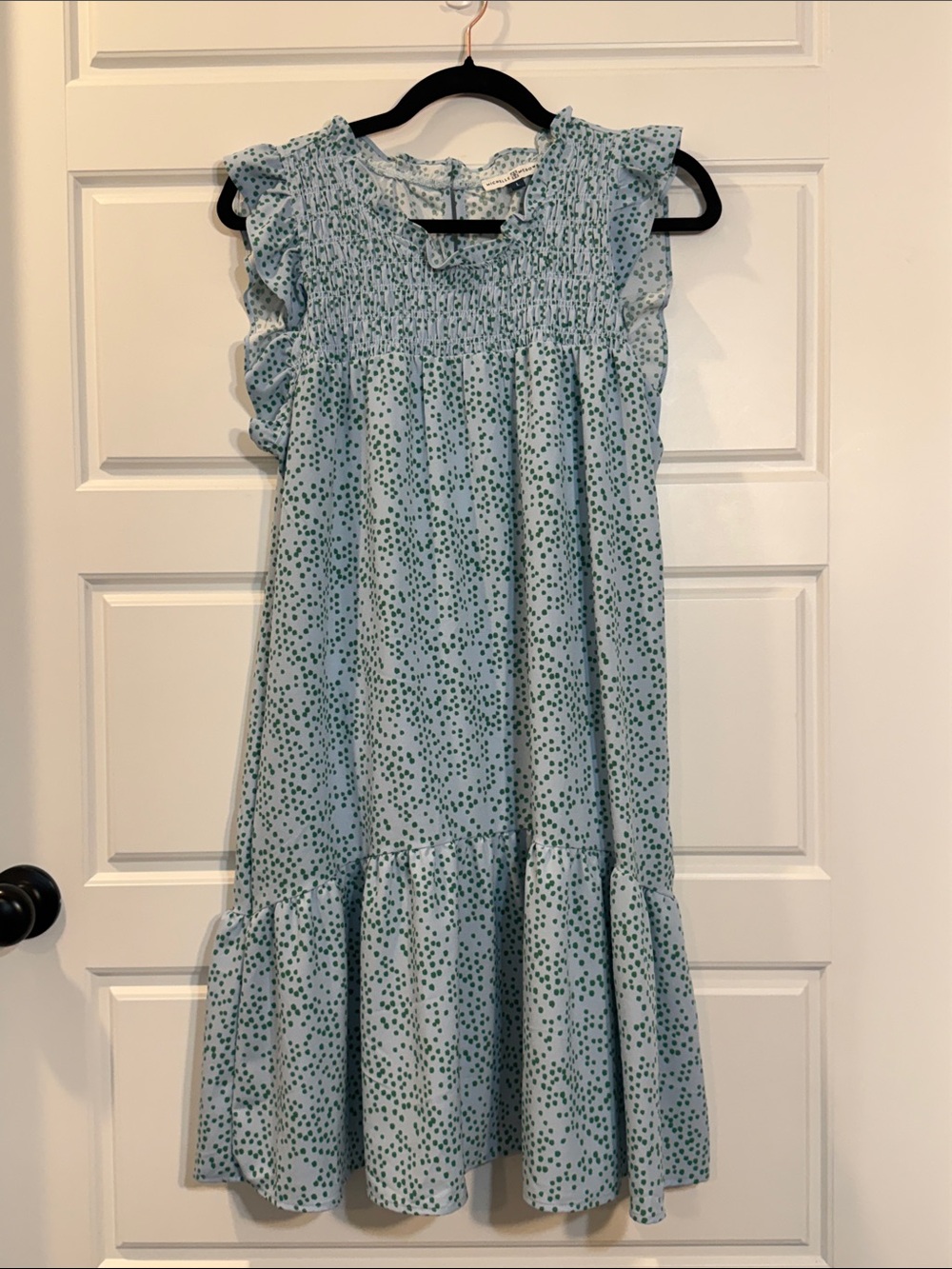 MICHELLE MCDOWELL nora party dress in blue/green
